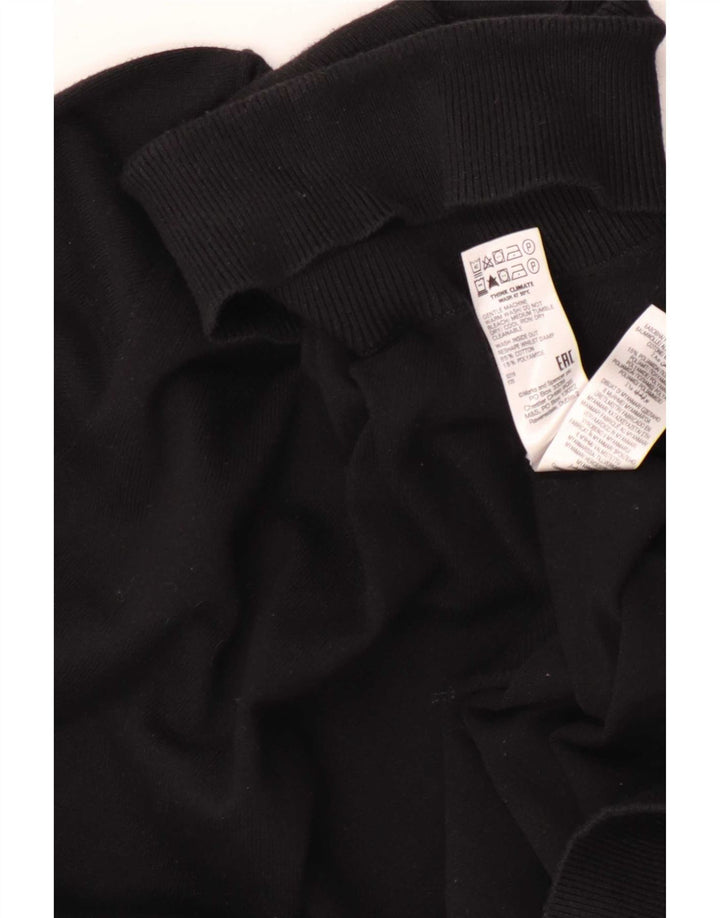 Marks & Spencer Rollkragenpullover für Herren, groß, aus schwarzer Baumwolle
