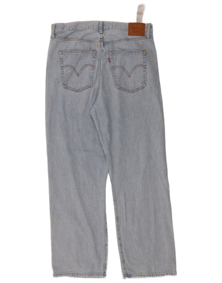 LEVI'S Damen Ribcage Straight Jeans W31 L29 Blaue Baumwolle