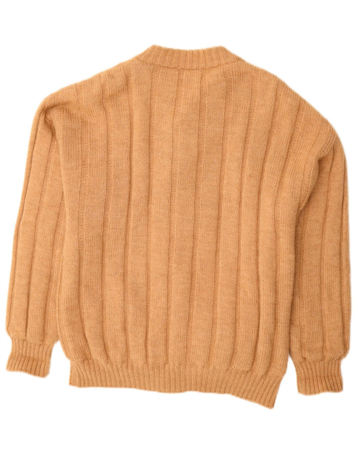 Vintage Herren Strickjacke Pullover Groß Beige