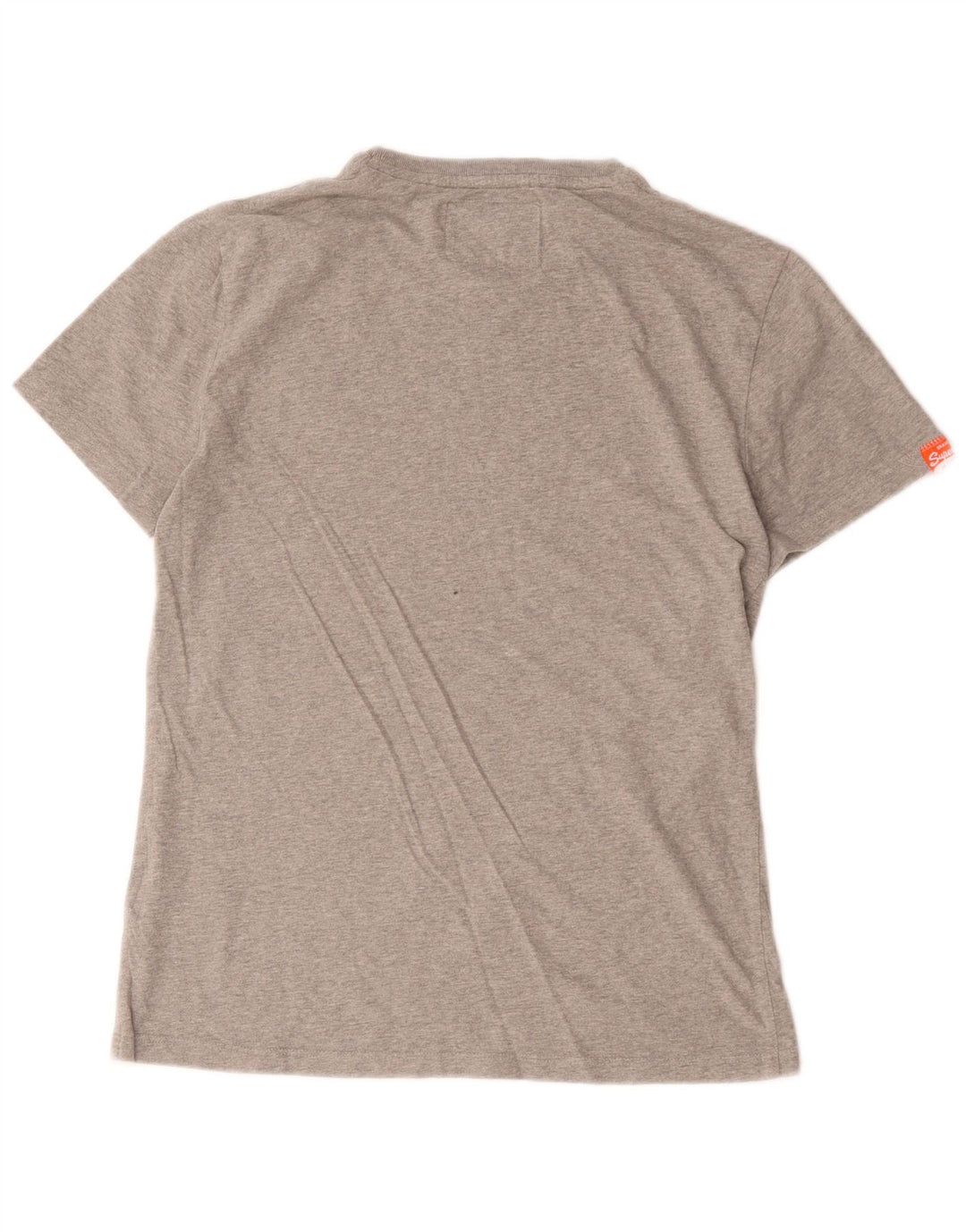 Superdry Herren T-Shirt-Oberteil aus mittelgrauer Baumwolle
