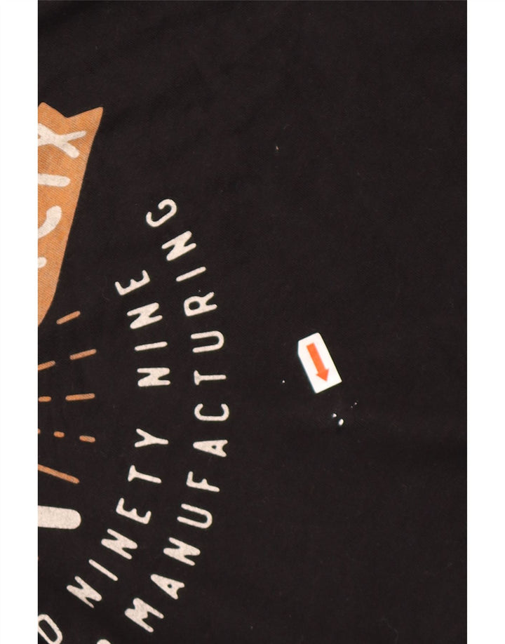 HURLEY Herren Grafik T-Shirt Top XL Schwarz Baumwolle