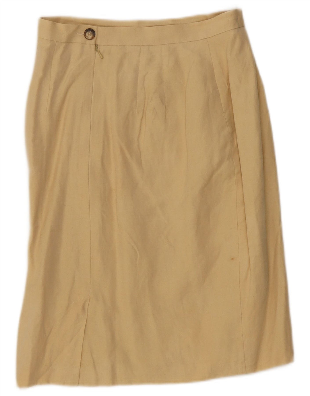 Marks & Spencer Damen A-Linienrock UK 12 Medium W28 Beige Seide