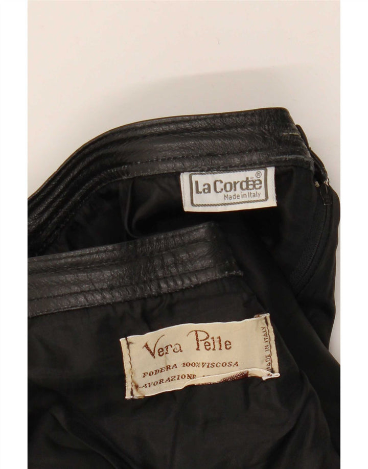 La Cordee Damen Lederrock Medium W30 Schwarz