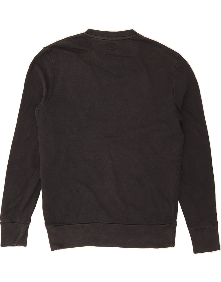 LEVI'S Mens Graphic Sweatshirt Jumper Small Black Cotton Vintage Levi's and Second-Hand Levi's from Messina Hembry 