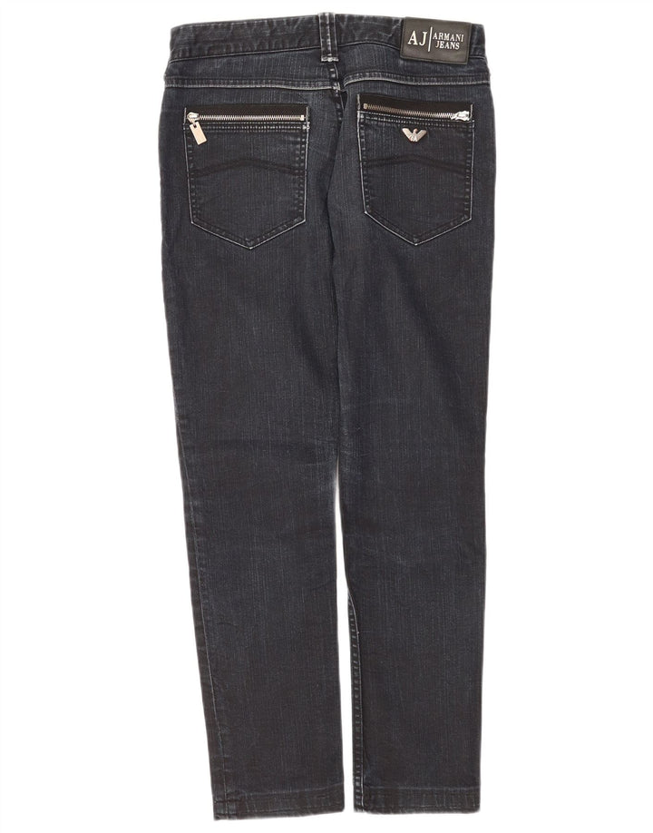Armani Damen Slim Jeans W27 L28 Marineblaue Baumwolle