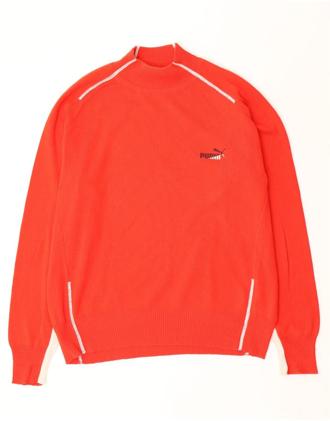 Puma Herren-Pullover mit Rollkragen, groß, rot, Farbblock