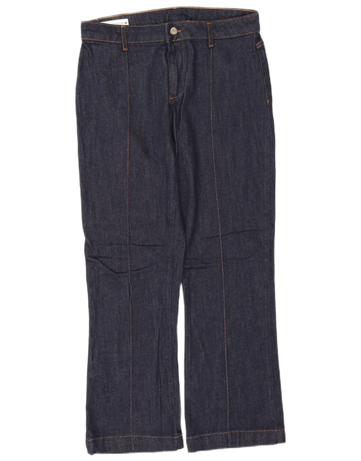 Zara Damen Bootcut Jeans EU 40 Medium W30 L27 Marineblaue Baumwolle