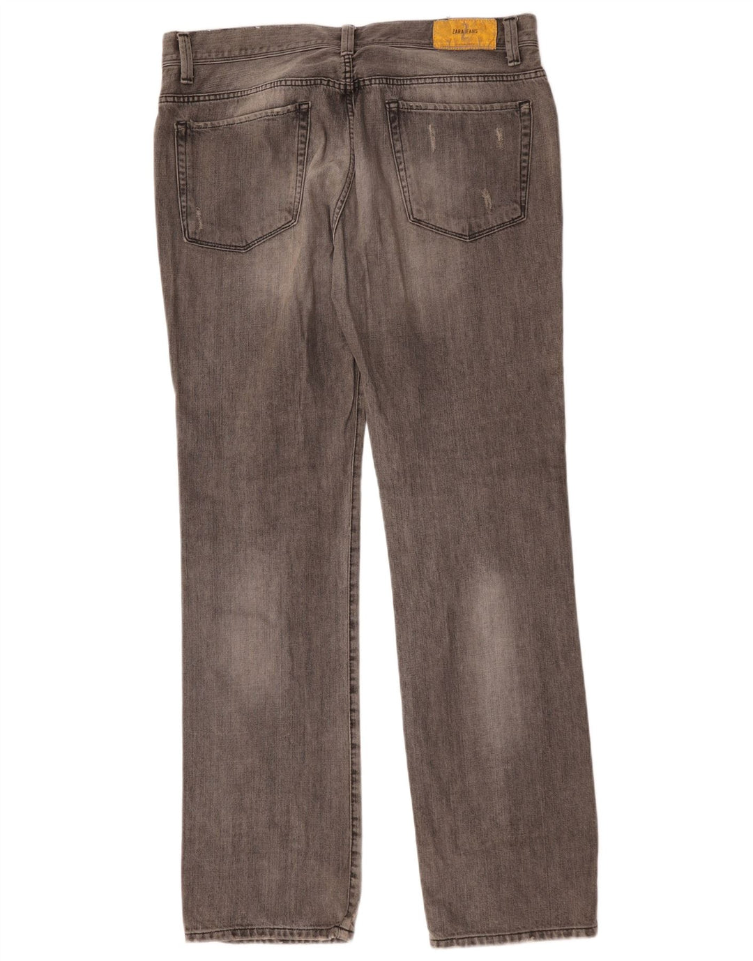 Zara Herren Straight Jeans EU 38 Small W38 L35 Graue Baumwolle