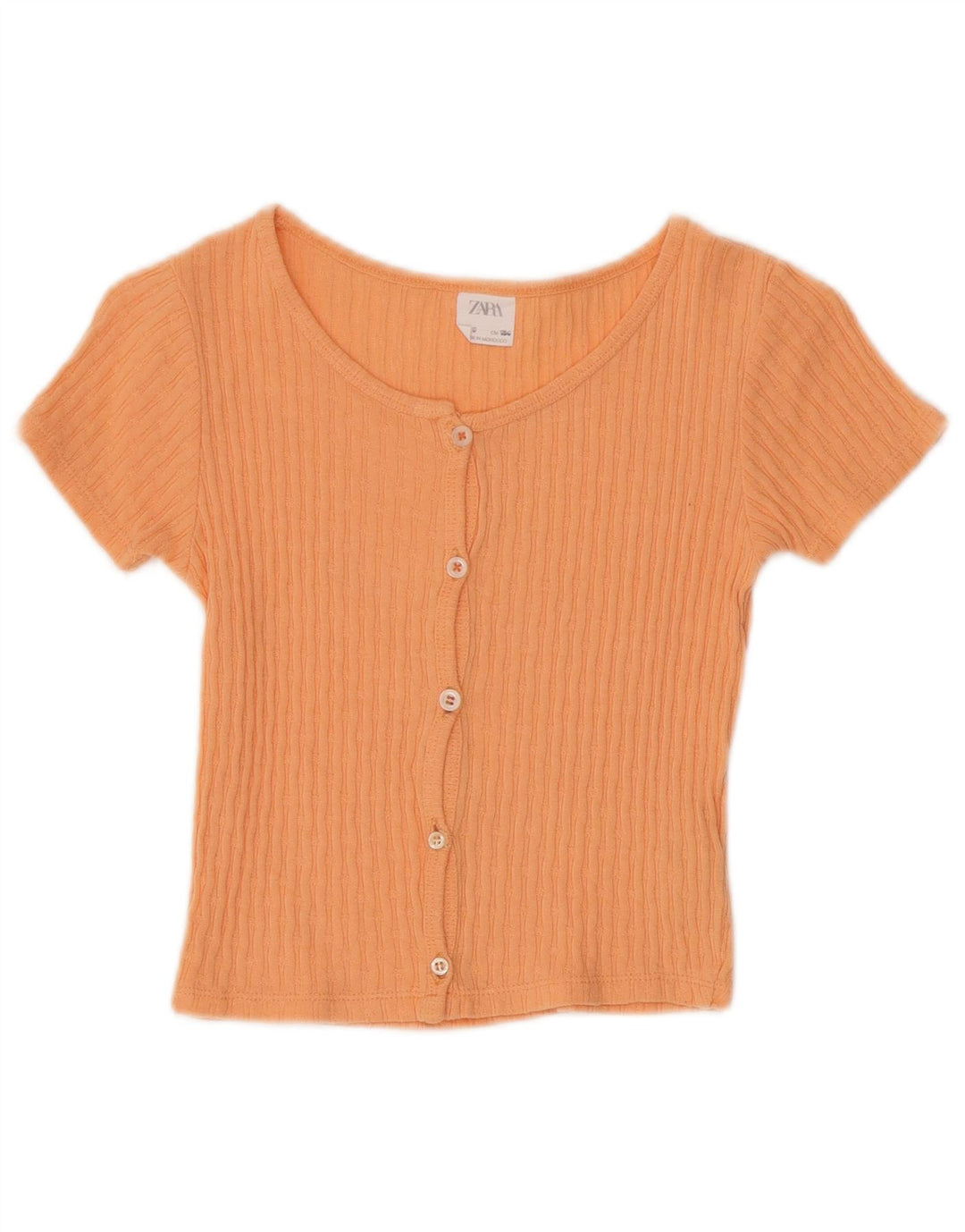 Zara Kurzarm-Crop-Top für Mädchen, 8–9 Jahre, Orange