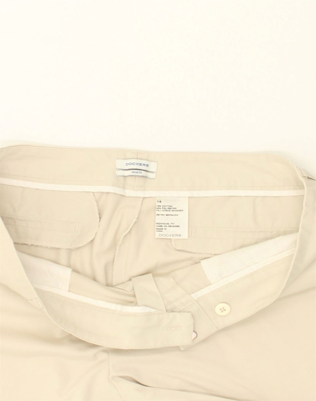 DOCKERS Womens Casual Trousers US 14 XL W36 Beige Cotton | Vintage Dockers | Thrift | Second-Hand Dockers | Used Clothing | Messina Hembry 