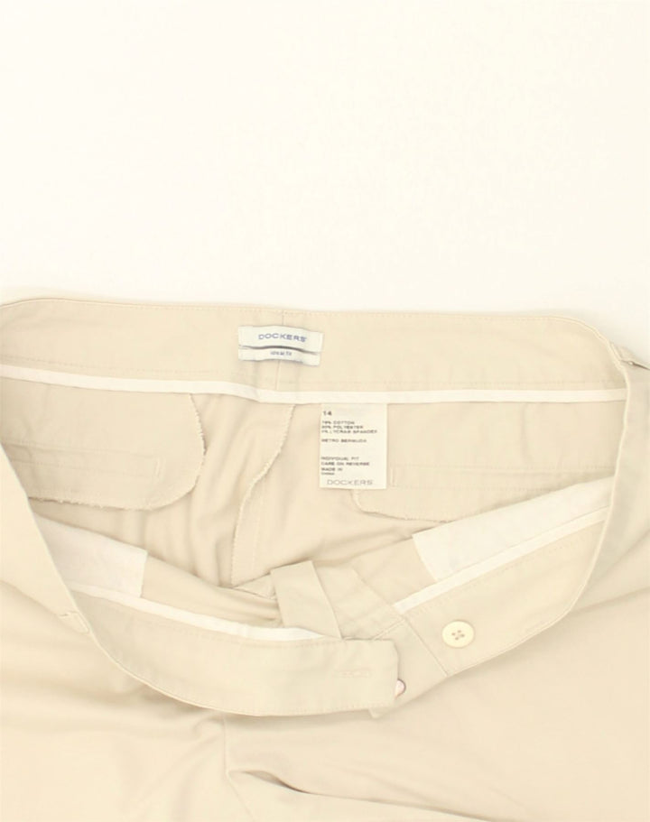 DOCKERS Womens Casual Trousers US 14 XL W36 Beige Cotton | Vintage Dockers | Thrift | Second-Hand Dockers | Used Clothing | Messina Hembry 