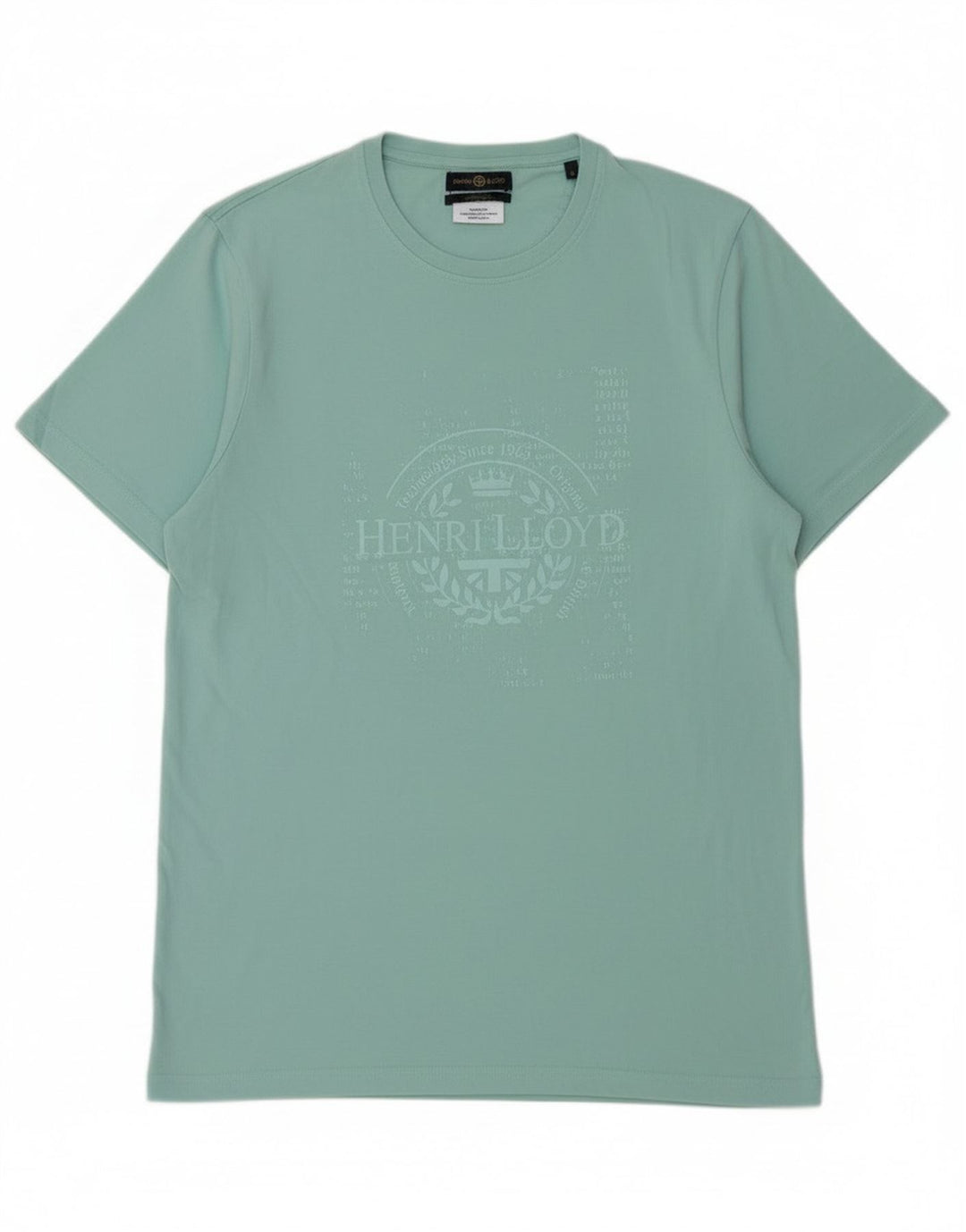 Henri Lloyd Herren Grafik-T-Shirt-Oberteil aus mitteltürkisfarbener Baumwolle