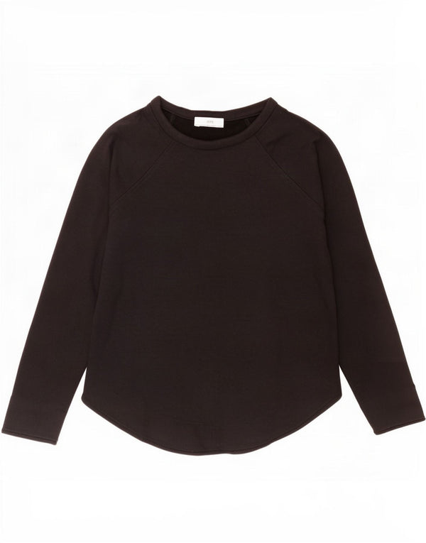 Zara Damen Top Langarm UK 10 Small Schwarz