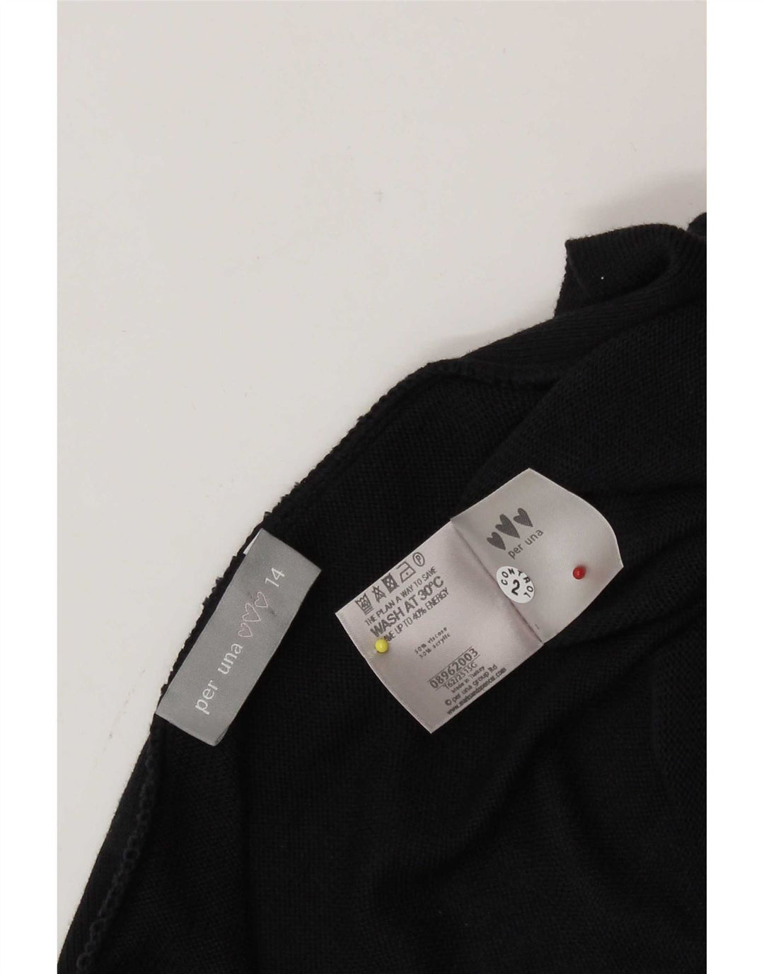 Marks & Spencer Damen Asymmetrischer Cardigan-Pullover UK 14 Large Schwarz
