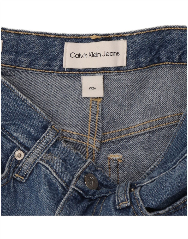 CALVIN KLEIN Damen Straight Jeans W26 L27 Blau
