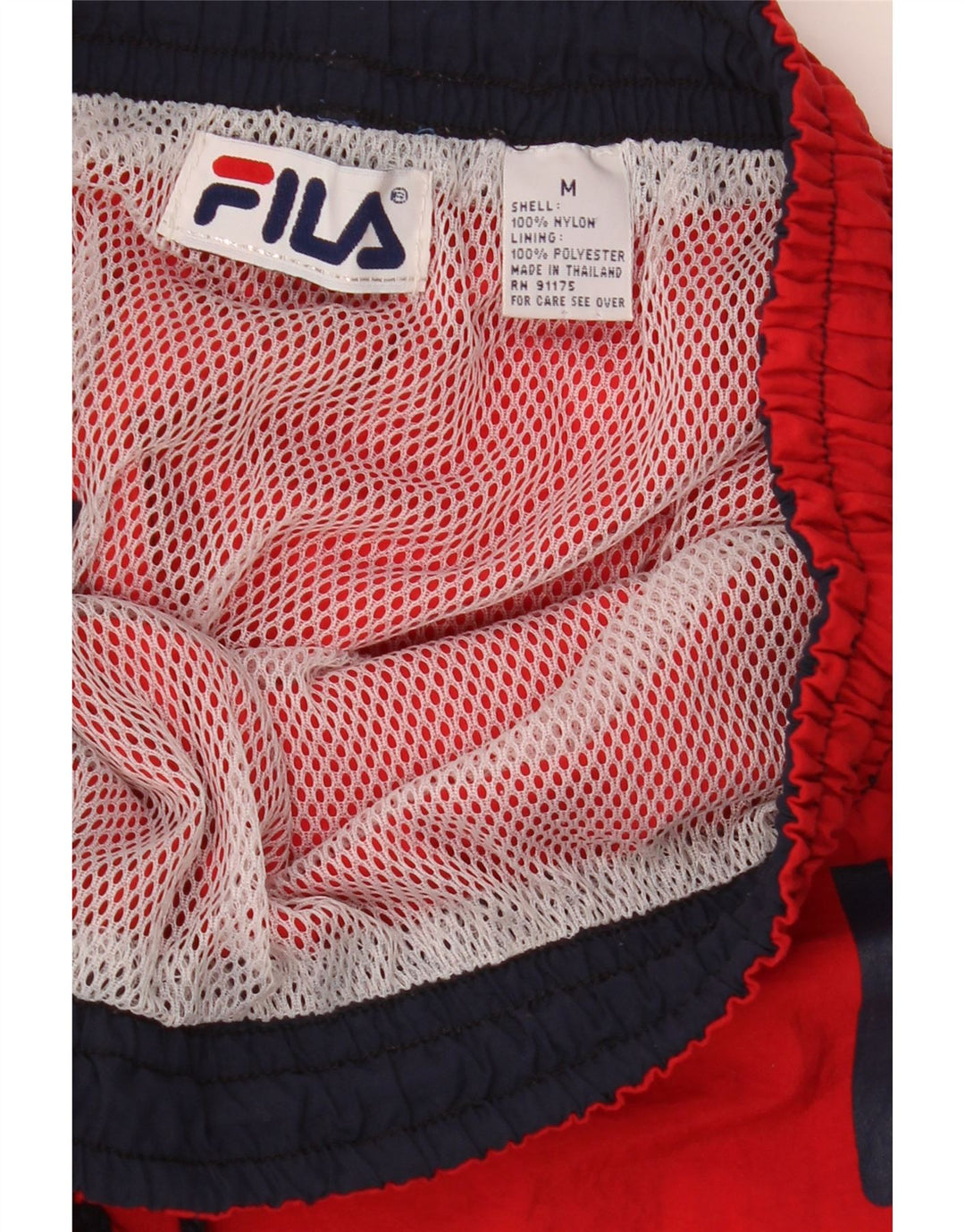 Fila Herren Graphic Sport Shorts Mittelrotes Nylon