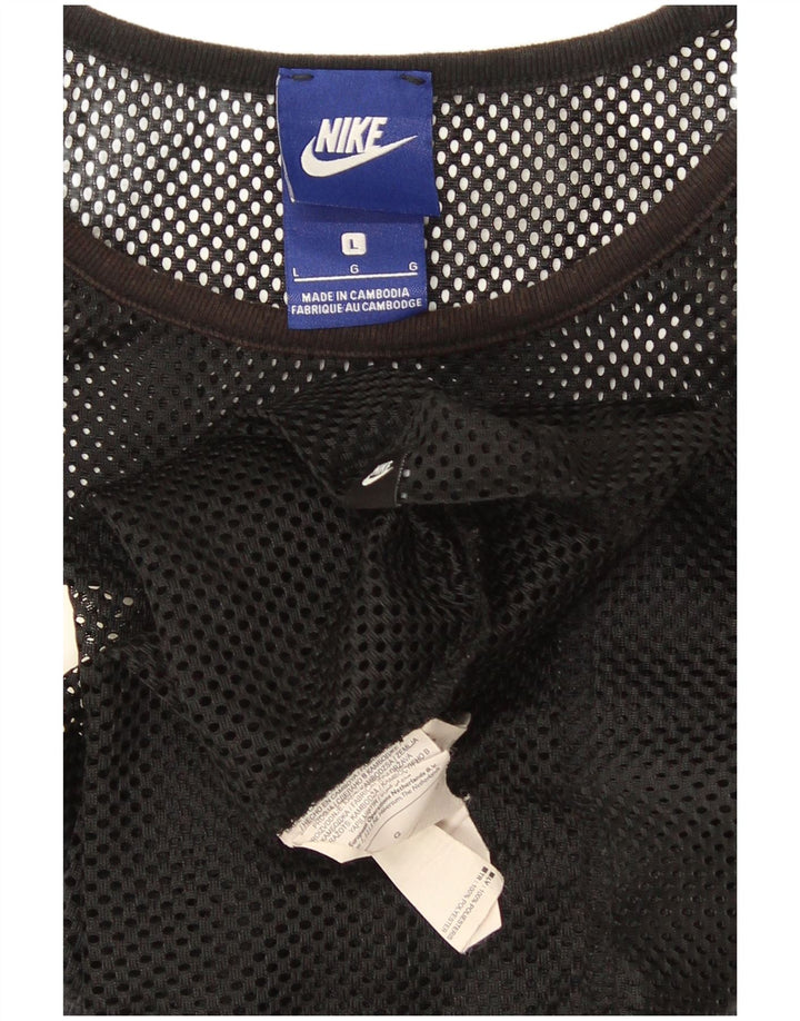 Nike Herren-Top mit Grafik, groß, aus schwarzem Polyester