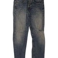 Zara Herren Distressed Slim Jeans EU 42 Large W32 L30 Blau