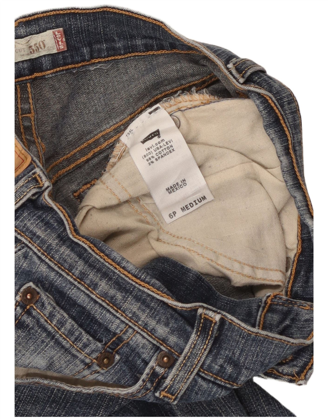 Levi's Damen 550 Bootcut Jeans US 6 Medium W26 L26 Blaue Baumwolle