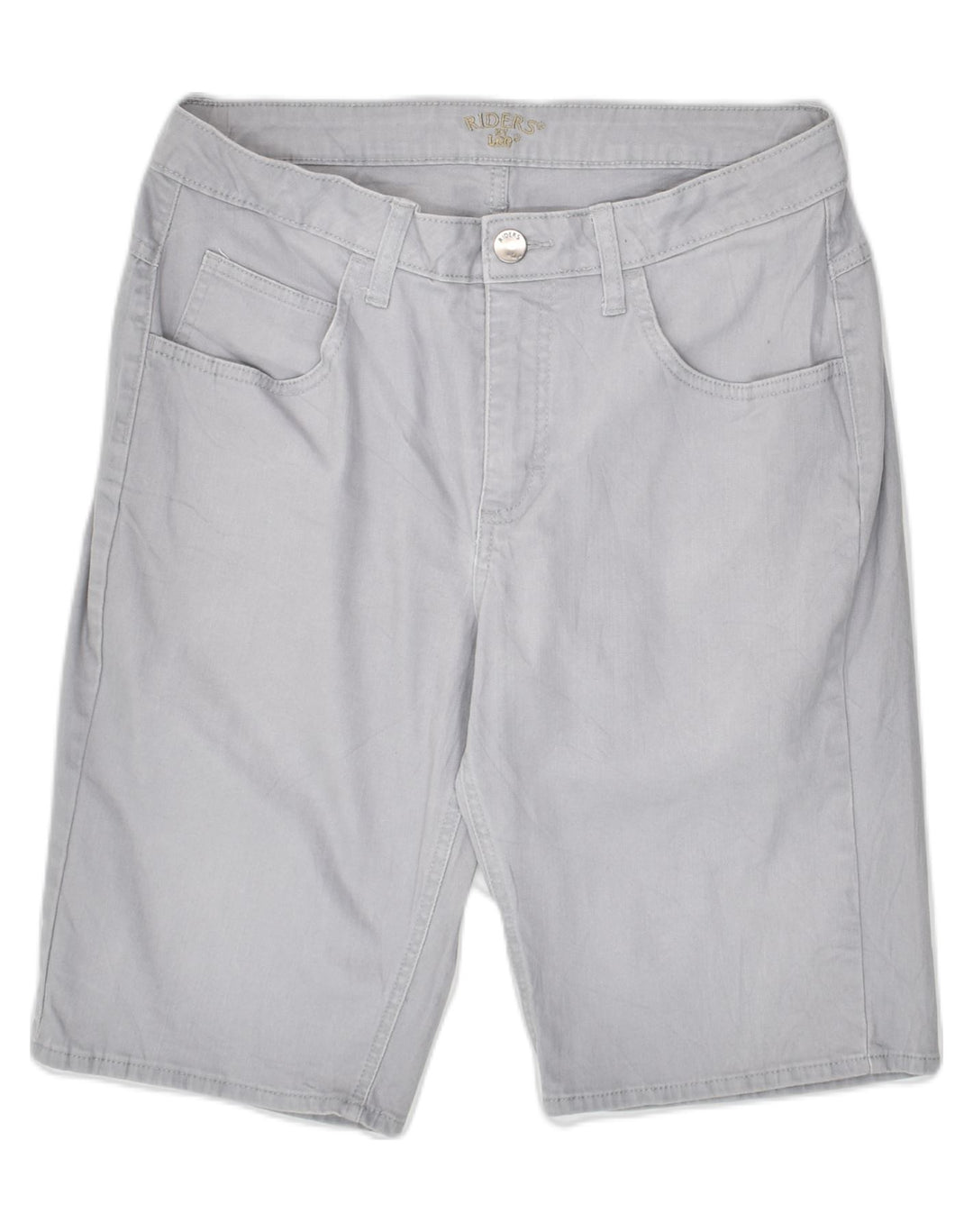 LEE Womens Denim Shorts US 10 Large W32  Grey Cotton | Vintage Lee | Thrift | Second-Hand Lee | Used Clothing | Messina Hembry 