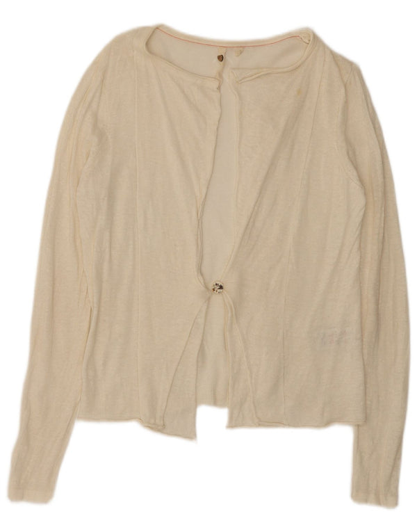White Stuff Damen-Cardigan-Pullover UK 12 Medium aus Leinen