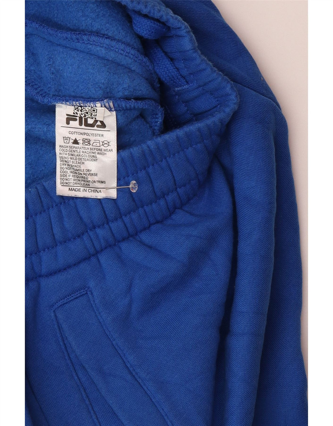 Fila Herren-Trainingshose, Jogginghose, klein, blau, Baumwolle