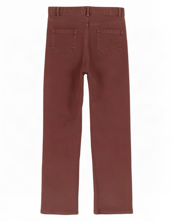 Marks & Spencer Damen Gerade Freizeithose UK 10 Small W28 L27 Braun
