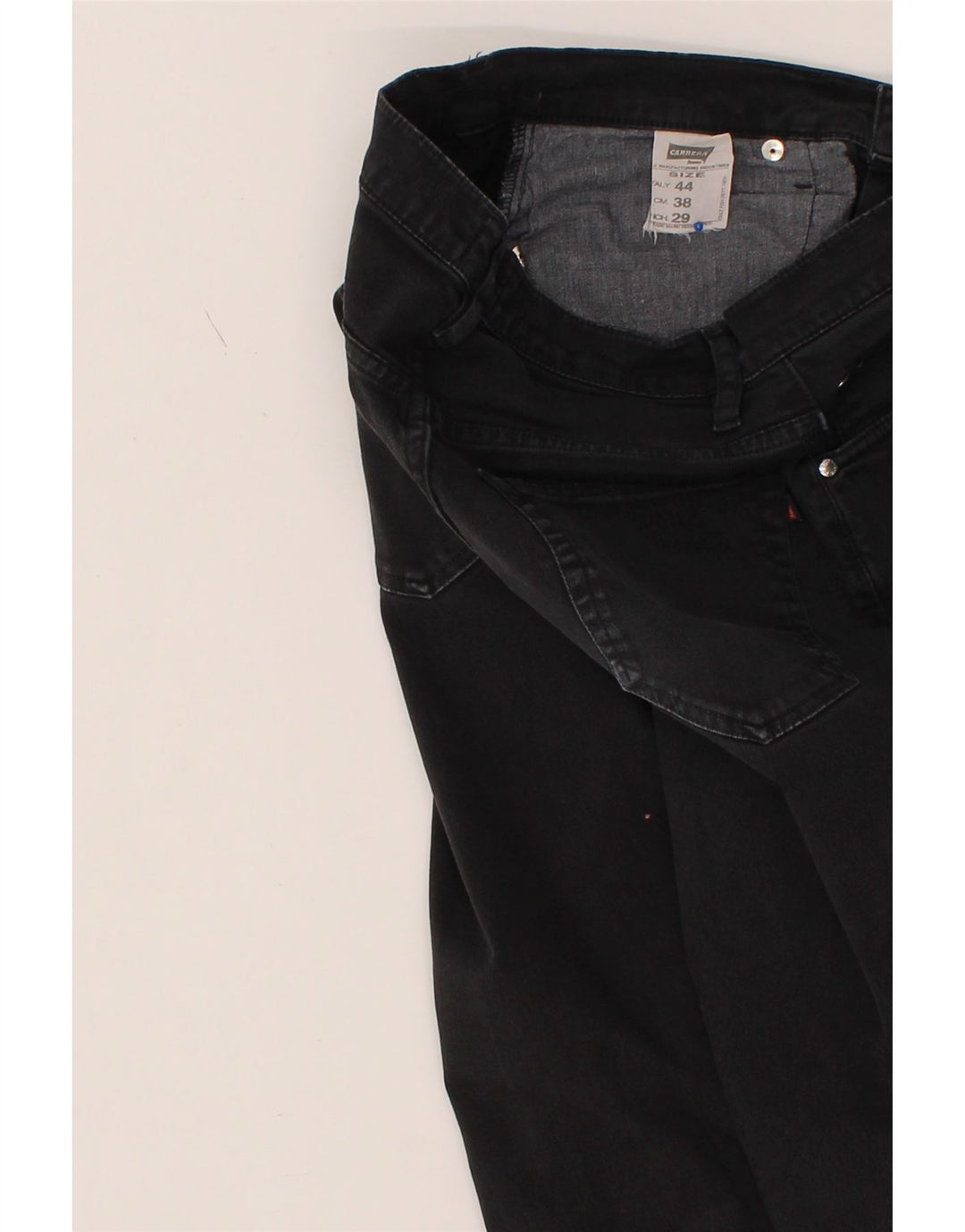 CARRERA Womens Slim Jeans W29 L34 Black Cotton Vintage Carrera and Second-Hand Carrera from Messina Hembry 