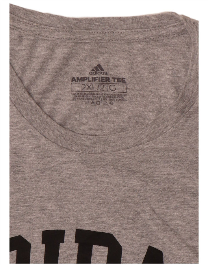 Adidas Herren Grafik T-Shirt Top 2XL Grau