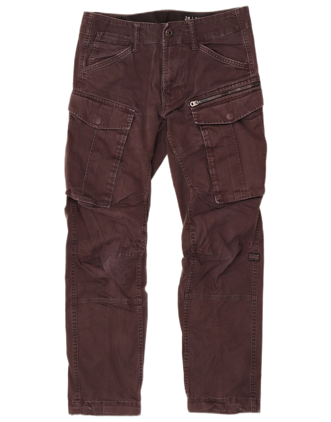 G-Star Gerade Herren-Cargohose W28 L30 Graue Baumwolle