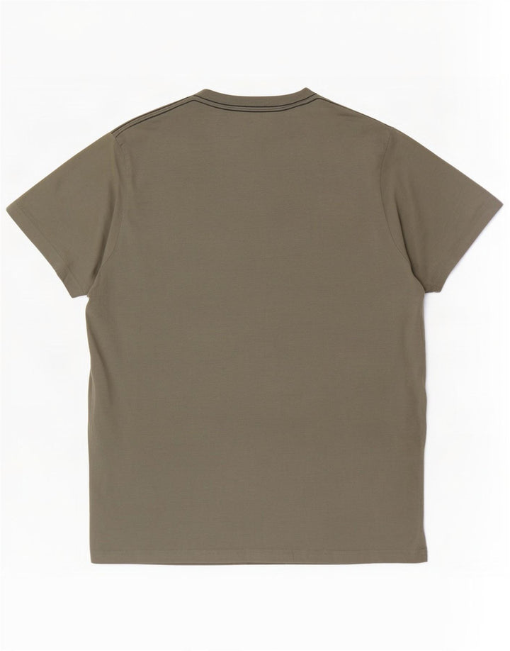 Weird Fish Herren-T-Shirt mit Grafik, Größe L, Khaki, Baumwolle