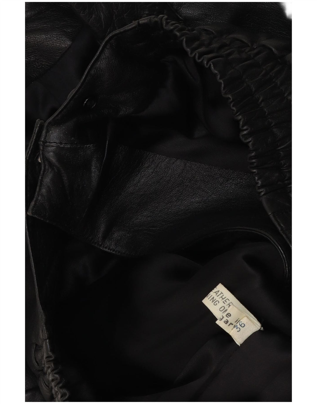 Vintage Damen Übergroße Leder-Bikerjacke EU 36 Kleines schwarzes Leder