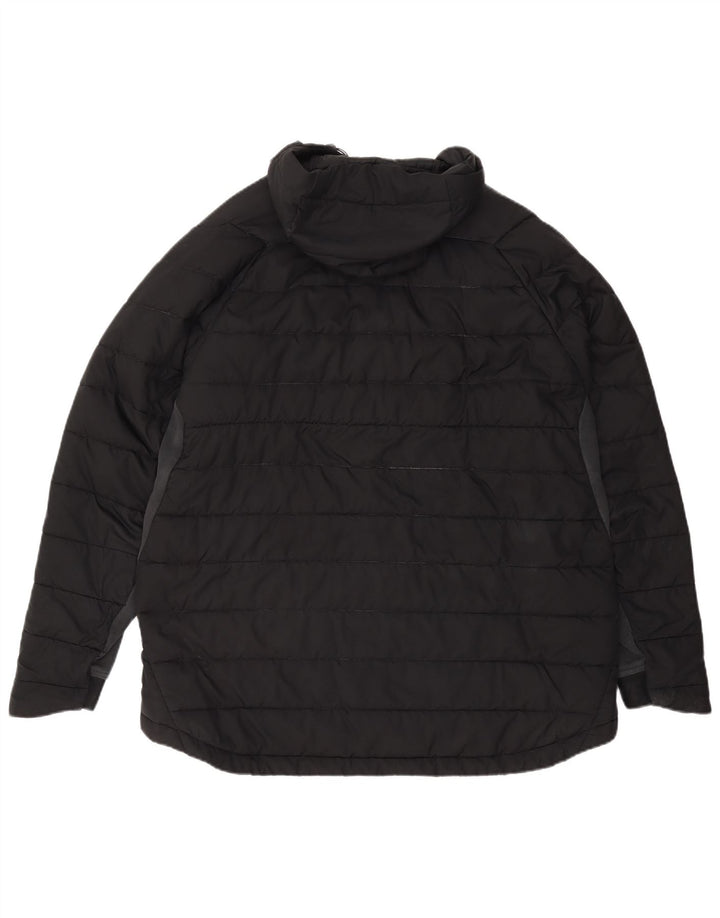 NIKE Herren-Jacke mit Kapuze, gepolstert, UK 44, 2XL, Schwarz, Polyester