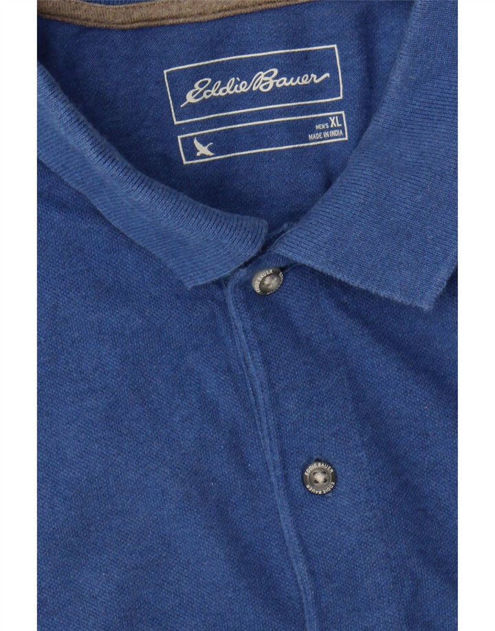 EDDIE BAUER Mens Polo Shirt XL Blue Cotton Vintage Eddie Bauer and Second-Hand Eddie Bauer from Messina Hembry 