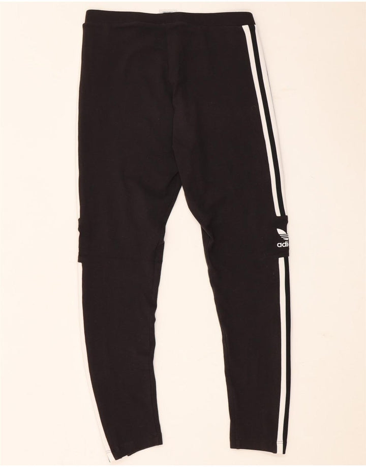 Adidas Damen Graphic Leggings UK 12 Mittelschwarze Baumwolle