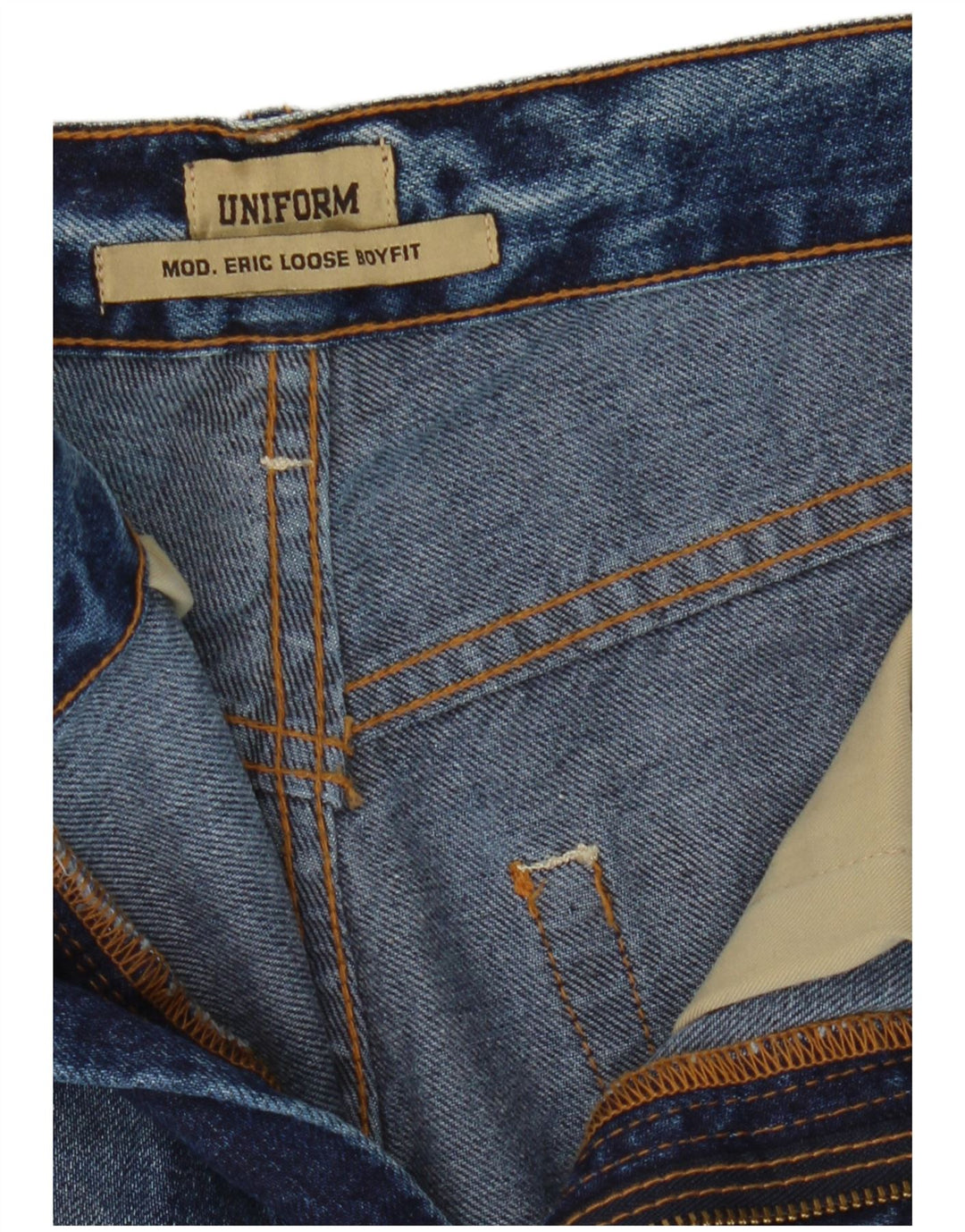 UNIFORM Herren Distressed Loose Jeans W30 L30 Blau