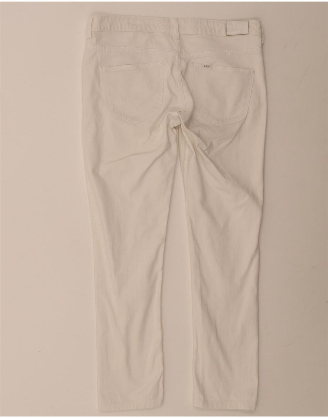 Lee Damen Norma Slim Jeans W30 L27 Weiße Baumwolle
