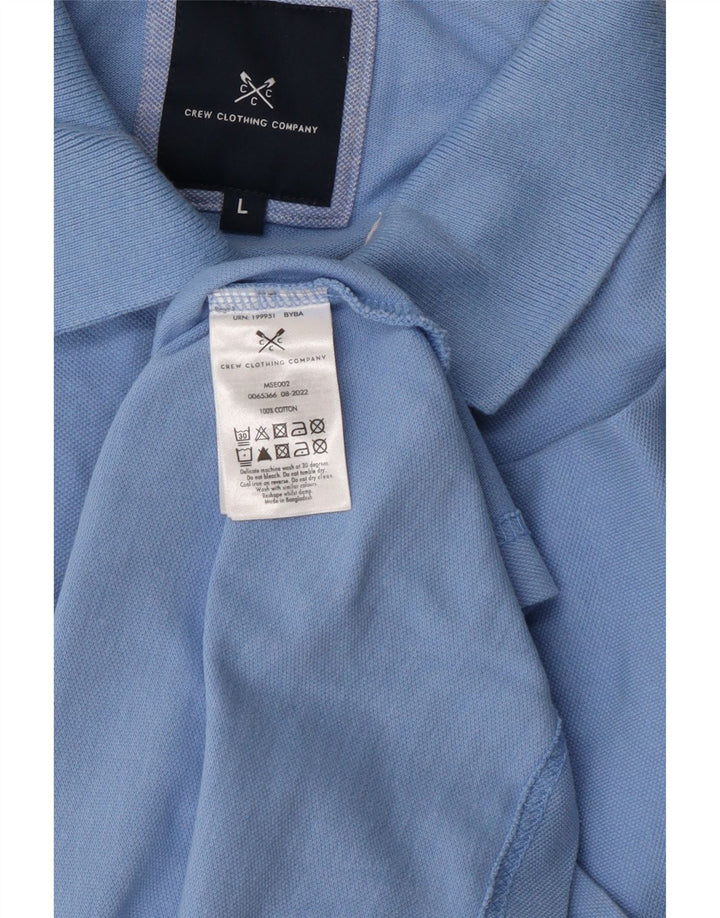 Crew Clothing Herren-Poloshirt, groß, blaue Baumwolle