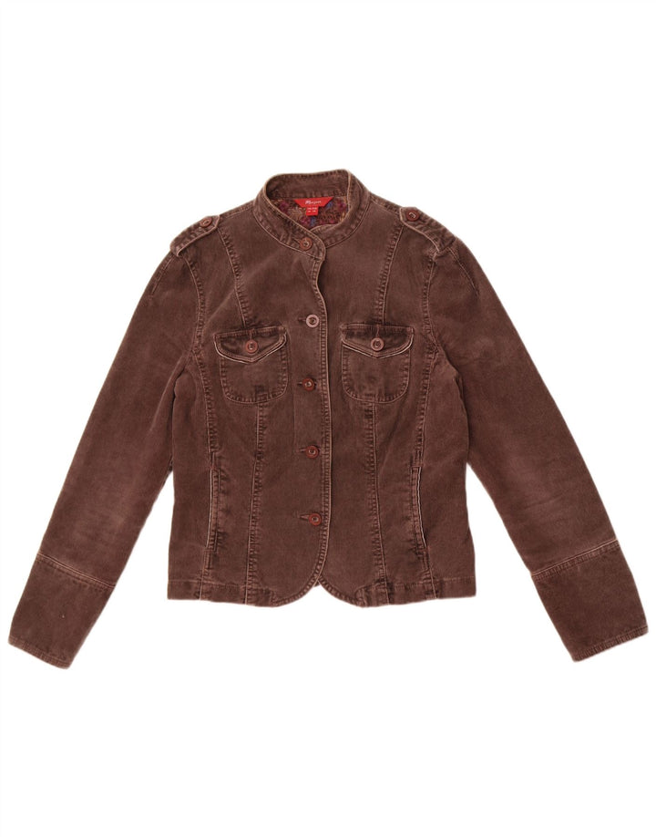Monsoon Damen Cordjacke UK 10 Small Braune Baumwolle