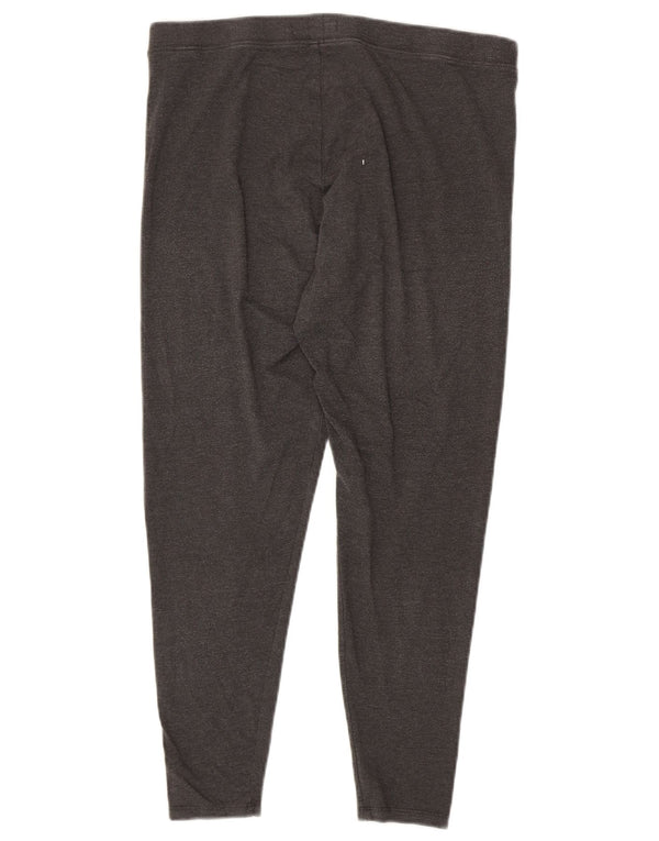 Marks & Spencer Damen Crop Leggings UK 16 Large Graue Baumwolle