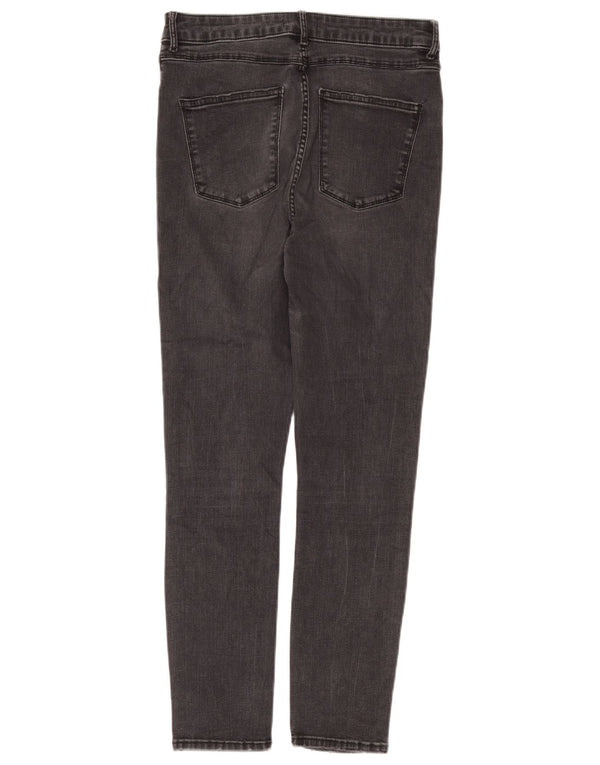 Zara Damen Distressed Skinny Jeans EU 42 Large W32 L28 Grau