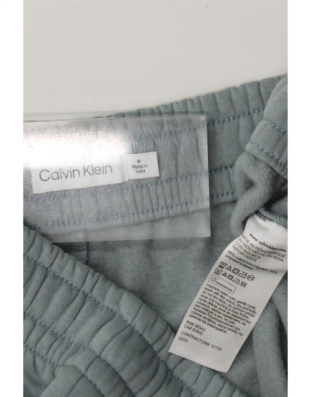 Calvin Klein Herren-Trainingshose mit Grafik, mittelblaue Baumwolle