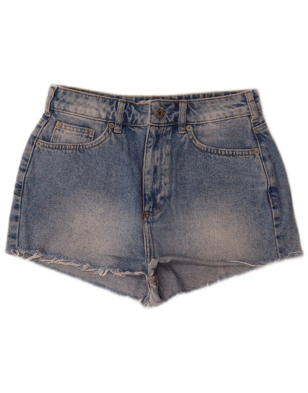 Jack Wills Salcombe Damen-Jeansshorts mit hoher Taille, Gr. 8, Größe S, W28, Blau