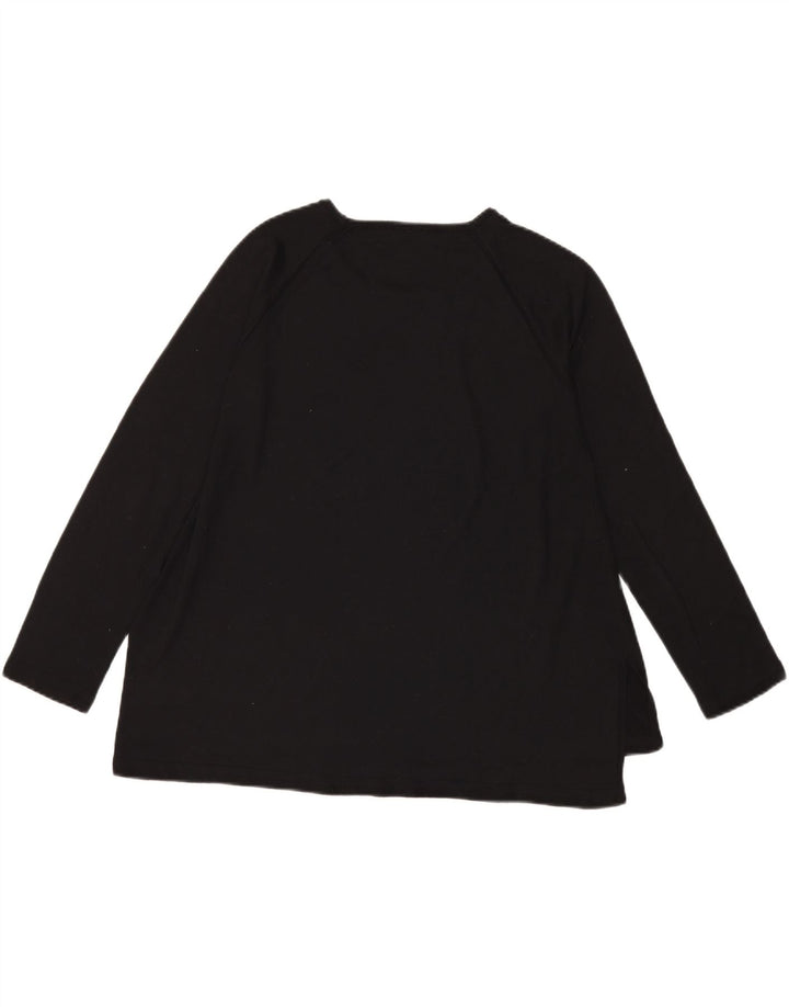 Benetton Damen Top Langarm UK 16 Large Schwarz