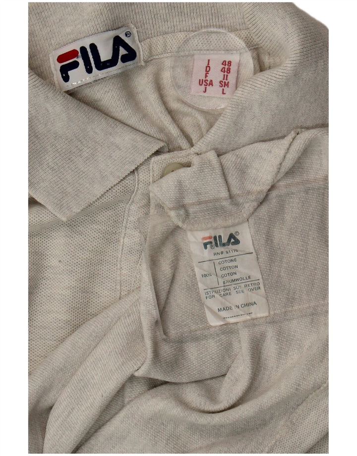 Fila Herren Poloshirt IT 48 mittelgraue Baumwolle
