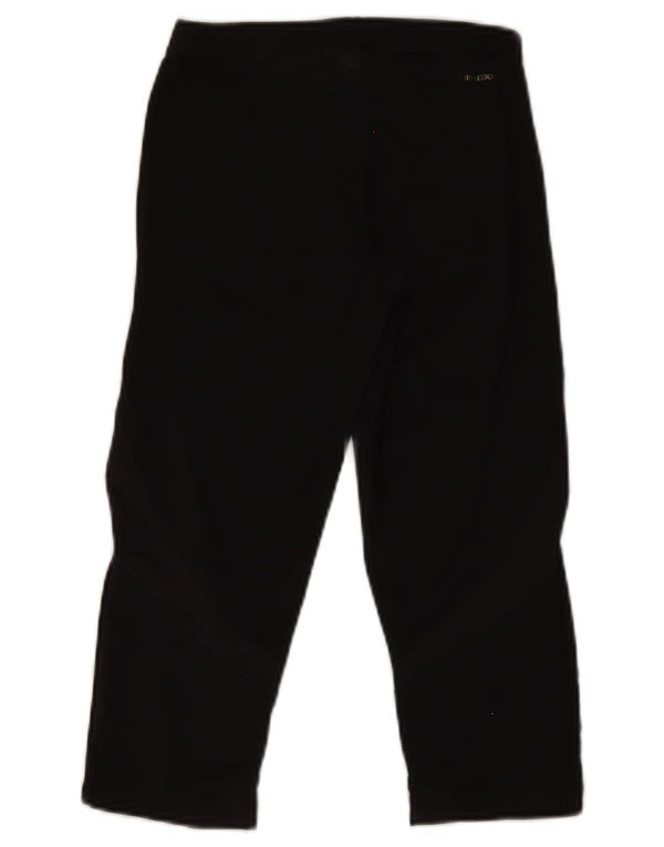 Adidas Damen Climacool Capri Leggings UK 10 Small Schwarz Polyester