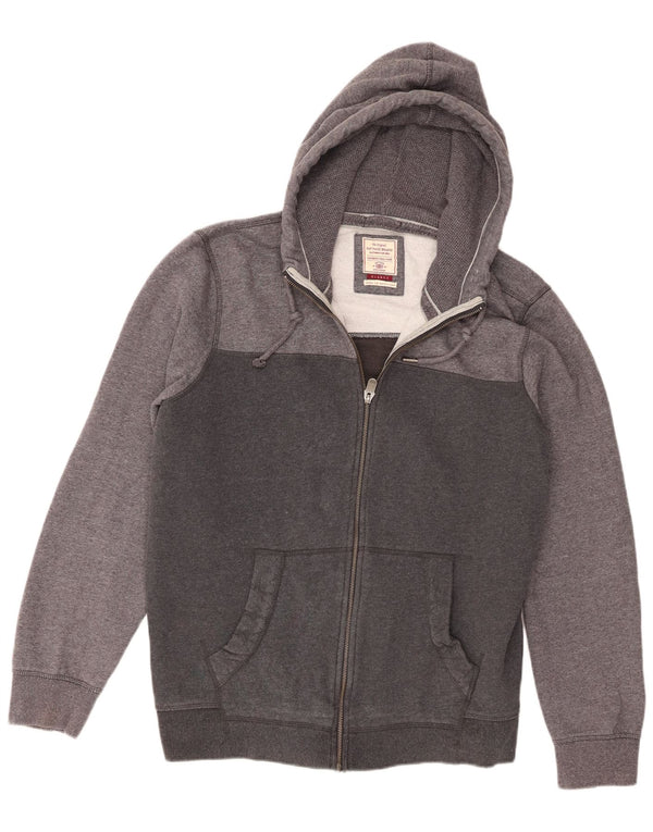 Fat Face Herren-Kapuzenpullover mit Reißverschluss, XL, Grau, Colourblock-Baumwolle