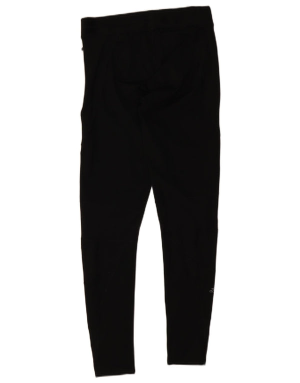 Adidas Damen Leggings UK 12/14 Medium Schwarz Polyester