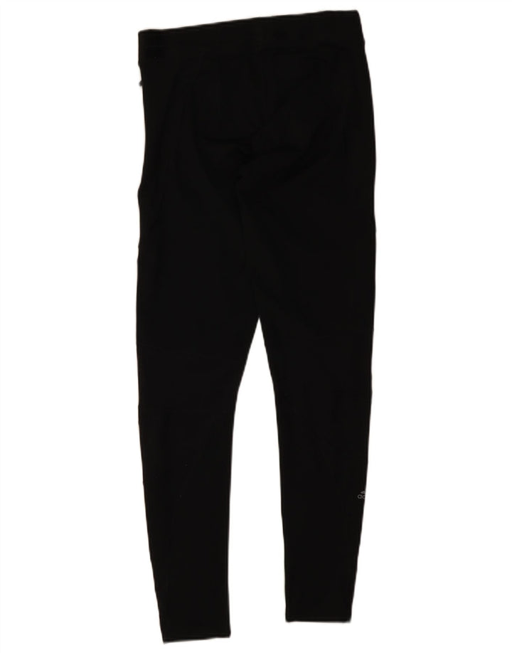 Adidas Damen Leggings UK 12/14 Medium Schwarz Polyester