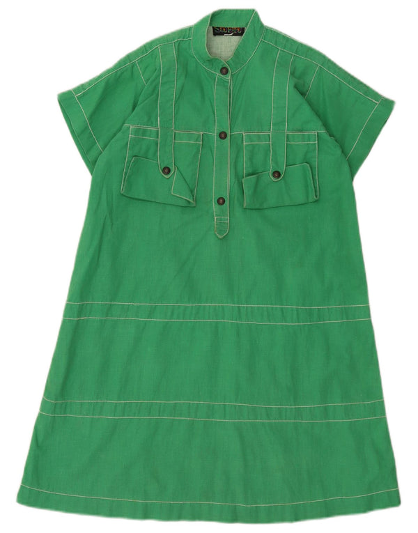 Vintage A-Linien-Kleid für Mädchen, 12–13 Jahre, Grün